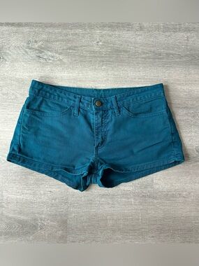 American Apparel Teal Women's Y2K Shorts mid to low rise